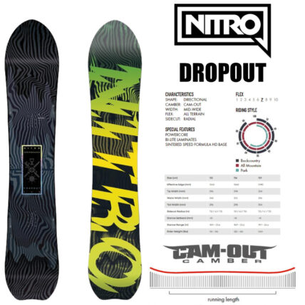 NITRO DROPOUT 2122 156cmフリーラン、パーク-