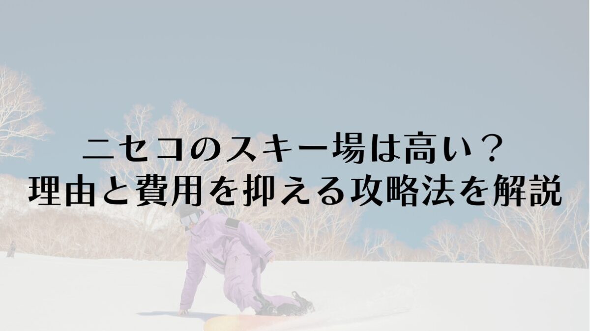 ニセコのスキー場は高い？理由と費用を抑える攻略法を解説